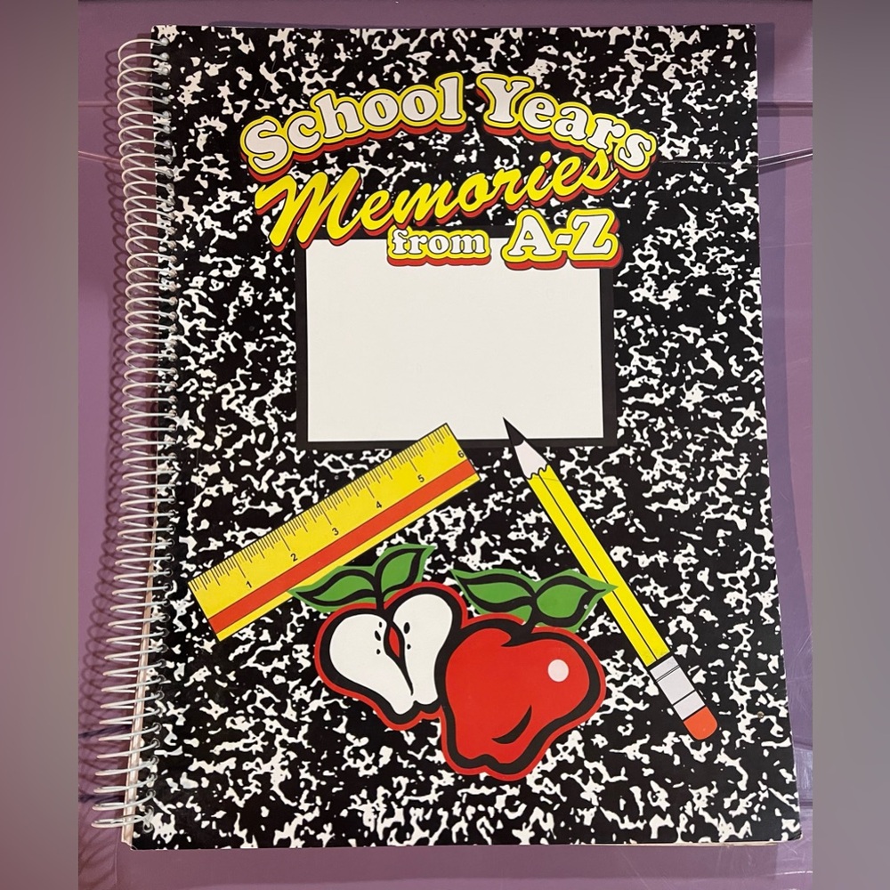 School Years Memories Large Spiral Notebook with Pockets K -12 Grade 13X10 NEW